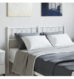 Tête de lit métal blanc 120 cm