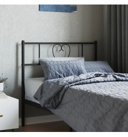 Tête de lit métal noir 100 cm