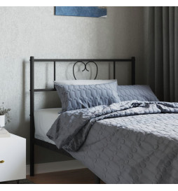 Tête de lit métal noir 80 cm