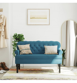 Banc avec dossier bleu...