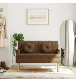 Banc avec coussins marron...