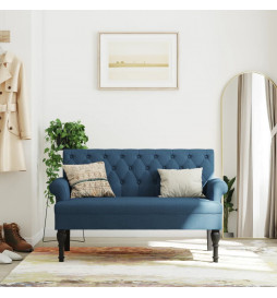 Banc avec dossier bleu...