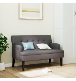 Banc avec dossier gris...