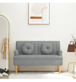 Banc avec coussins gris...