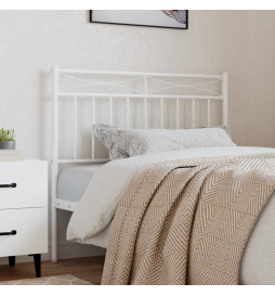 Tête de lit métal blanc 90 cm