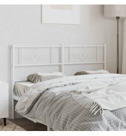 Tête de lit métal blanc 140 cm