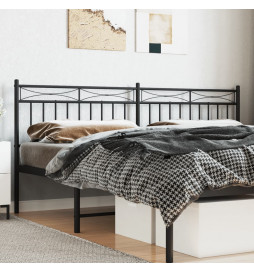 Tête de lit métal noir 193 cm