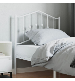Tête de lit métal blanc 80 cm