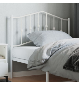 Tête de lit métal blanc 100 cm