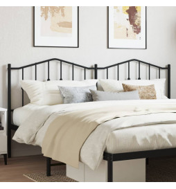 Tête de lit métal noir 180 cm