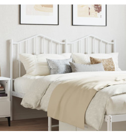 Tête de lit métal blanc 140 cm