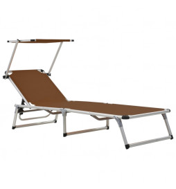 Chaise longue pliable avec...