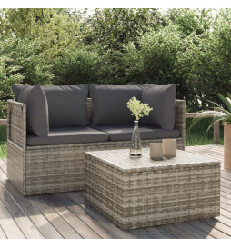 Salon de jardin 3 pcs avec...