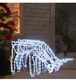 Rennes de Noël 2 pcs blanc...