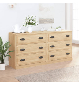 Buffets 2 pcs chêne sonoma...