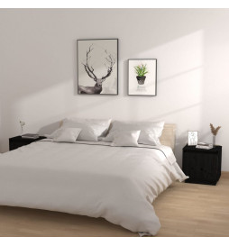 Tables de chevet 2 pcs Noir...