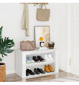 Étagère à chaussures Blanc...