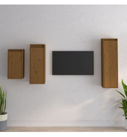 Meubles TV 3 pcs Marron...