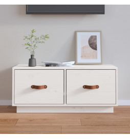 Meuble TV Blanc 80x34x35 cm...
