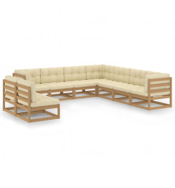 Salon de jardin 9 pcs avec...