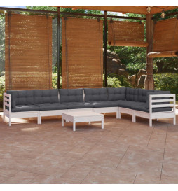 Salon de jardin 8 pcs avec...