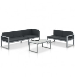 Salon de jardin 3 pcs et...