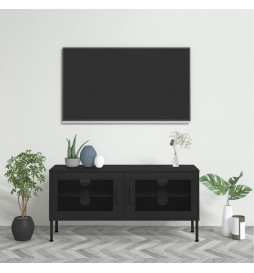 Meuble TV Noir 105x35x50 cm...