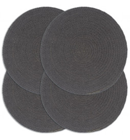 Napperons 4 pcs Gris foncé...