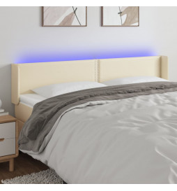 Tête de lit à LED Crème...