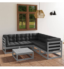 Salon de jardin 6 pcs avec...