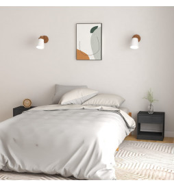 Tables de chevet 2 pcs Gris...