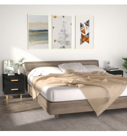 Tables de chevet 2 pcs Noir...