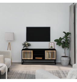 Meuble TV noir 105x30x45 cm...