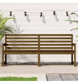 Banc de jardin marron miel...