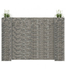 Jardinière à gabion en H...