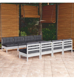 Salon de jardin 9 pcs avec...