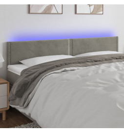 Tête de lit à LED Gris...