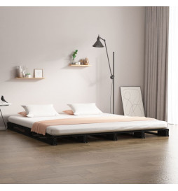 Lit de palette Noir 140x190...