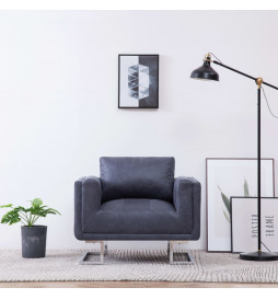 Fauteuil cube Gris...