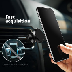 Support Voiture Magnétique pour Smartphone avec Aimant Ventilateur Universel 360 Rotatif