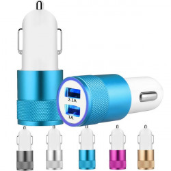 Adaptateur USB Prise Allume Cigare pour Smartphone Double 2 Ports Voiture Chargeur Universel