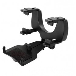Support Voiture Retroviseur pour Smartphone Reglable Ventilateur Universel 360 Rotatif Tete haute