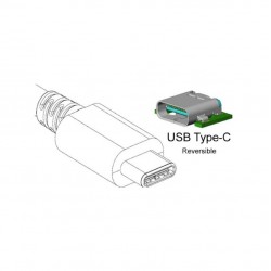 Cable Tressé Type C pour Smartphone 3m Chargeur USB Réversible Connecteur Tissu Tissé Nylon