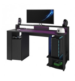 Bureau gaming LED droit -...