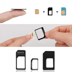 Adaptateur de carte SIM 3 en 1 pour Smartphone Micro-SIM Nano-SIM Universel