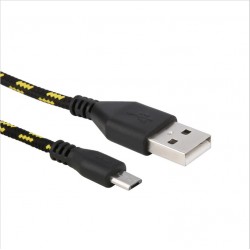 Cable Tressé 3m Universel Chargeur Connecteur Micro USB Tissu Tissé Lacet Fil Nylon
