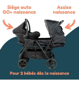 Poussette double jumeaux -...