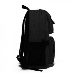 Sac à Dos avec Cable USB pour Smartphone avec Compartiment PC 3 Poches (NOIR)