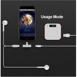 Mini Adaptateur Lightning/Jack pour IPHONE APPLE Chargeur Ecouteurs 2 en 1 Casque