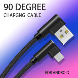 Cable Fast Charge 90 degres Micro USB pour Smartphone Android Connecteur Recharge Chargeur Universel